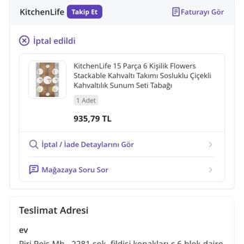 Sipariş İptali Ve Geciken Para İadesi Mağduriyeti