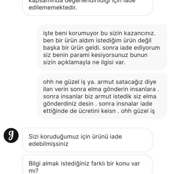 Yanlış Ürün Ve Haksız İade Kesintisi Mağduriyeti