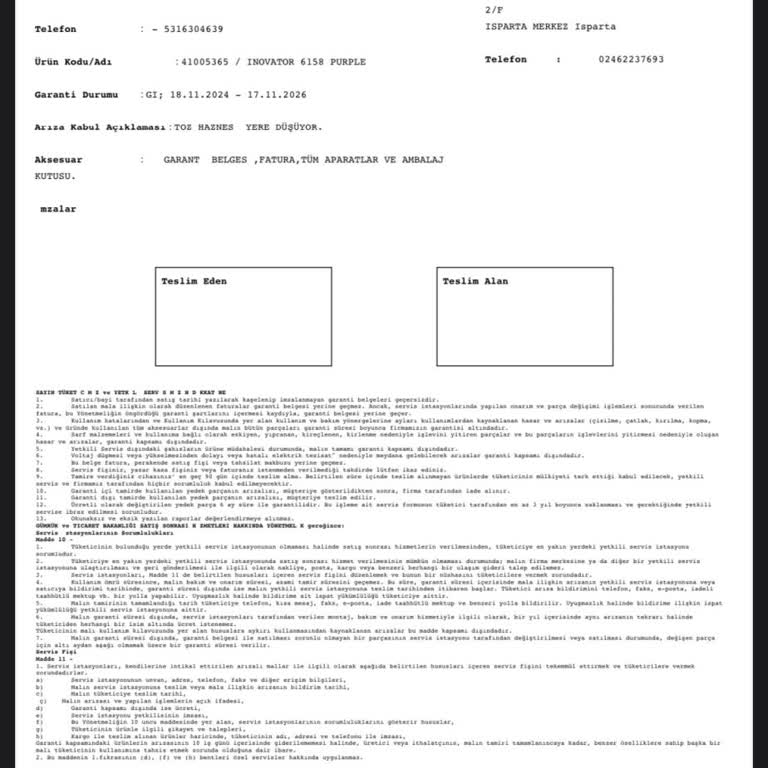 Fakir Süpürge Servisinde Parça Bekletilmesi Ve Tutarsız Bilgilendirme Mağduriyeti