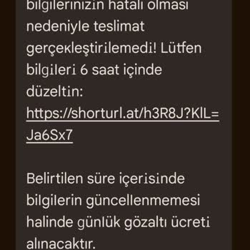 PTT Teslimat Hatırlatıcı Adıyla Gelen Şüpheli Mesajlar Hakkında Uyarı