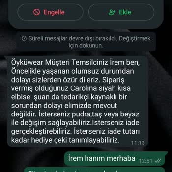 İade Yapılmıyor Müşteri Hizmetleri İlgisiz Ve Dönüş Sağlamıyor