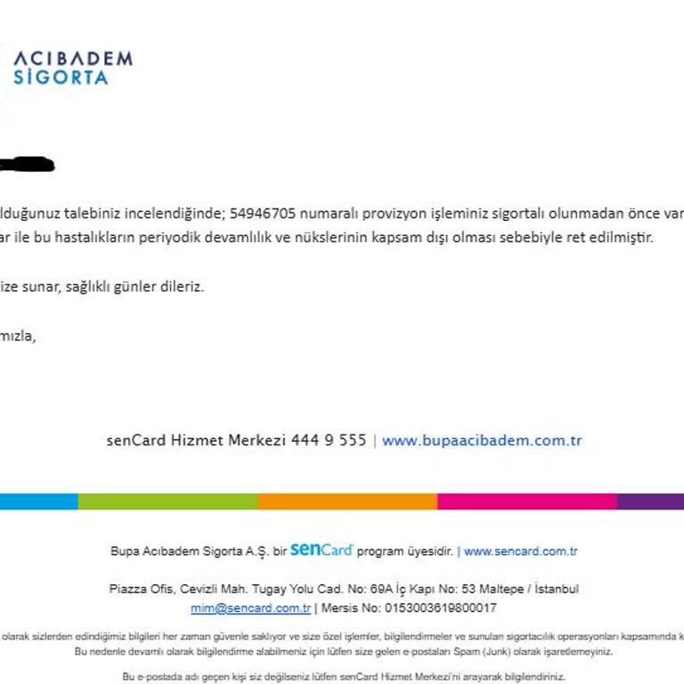 Sigorta Kapsamı Dışında Bırakılan Ameliyat İçin Anlamsız Gerekçeler