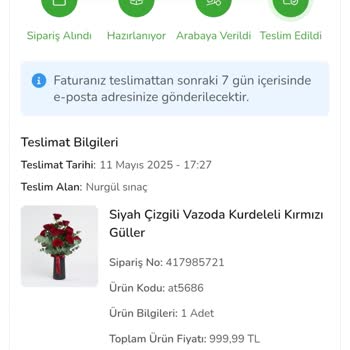 Anneler Günü İçin Sipariş Ettiğim Çiçek Solmuş Ve Beklentilerin Çok Altında Geldi
