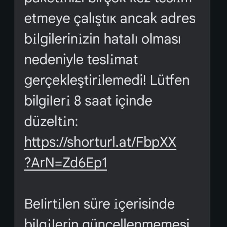 Kişisel Verilerimin İzinsiz Kullanımı Ve Sahte PTT Mesajı Endişesi