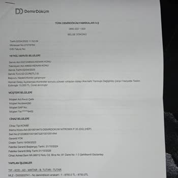 DemirDöküm Kombi Ana Kartı İçin Yüksek Ücret Talebi