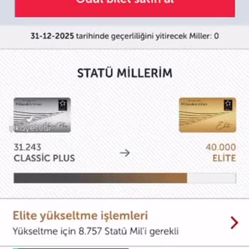THY Uygulaması Statü Mil Yerine Yanlışlıkla Bonus Mil Aldırdı!