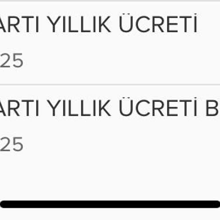 Kredi Kartı Yıllık Ücreti Kesintisinin İadesini Talep Ediyorum
