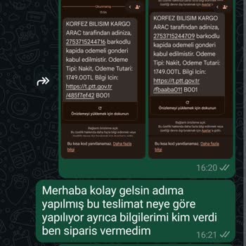 Onayım Olmadan Verilen Kargo Siparişi Ve Ulaşılamayan Müşteri Hizmeti