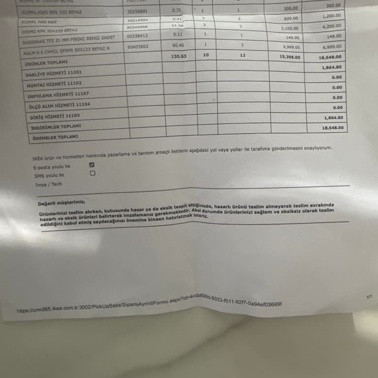 Adana'da Teslim Edilmeyen IKEA Siparişim İçin Çözüm Bulunamıyor