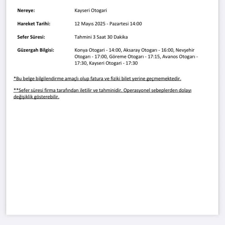 Yanıltıcı Sefer Süresi Bilgisi Nedeniyle Zaman Kaybı Ve Güven Sorunu