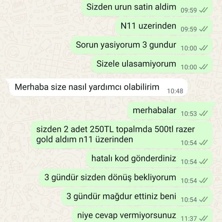Kullanılmış Kod Gönderdiler, Destek Yok Mağdurum
