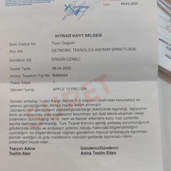 Satın Aldığım İphone 12 Pro Ekran Açıklığı Ve Onarım Süresi Mağduriyeti