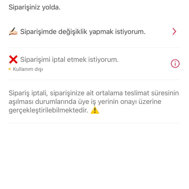 Yemeksepeti'nde Hatalı Sipariş Oluşumu Ve İptal Sorunu