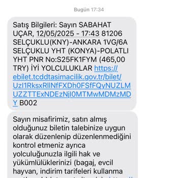 Tren Biletinde İsim Değişikliği Sorunu Ve Çifte Ücret Mağduriyeti