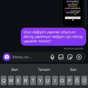 Sipariş Sonrası İletişimsizlik Ve Değişim Sorunu