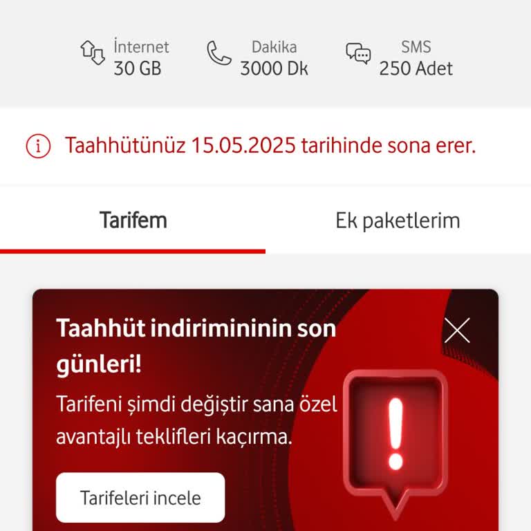 Fahiş Fiyat Artışı Ve Hizmet Kalitesizliği Nedeniyle Vodafone'dan Memnun Değilim