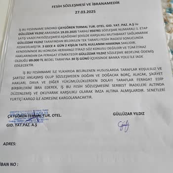 Sözleşme İptalinden Sonra Param İade Edilmiyor