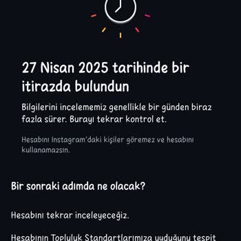 Instagram Askıya Alınan Hesabım İçin İtiraz Sonucu Hala Gelmedi