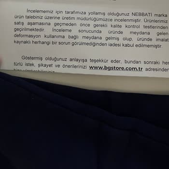 B&G Store Çocuk Pantolonu Kısa Sürede Deforme Oldu, İade Reddedildi