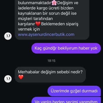 Yanlış Beden Ve Renk Nedeniyle İade Sorunu, İletişimsizlik