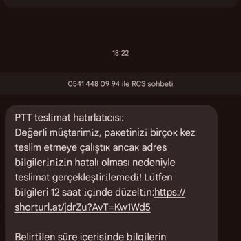 Kişisel Bilgilerimle Sahte Kargo Mesajı Gönderilmesinden Endişeliyim