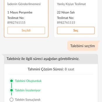 İade Edilen Ceketin Ücreti Ve Ürünü Tarafıma Ulaşmadı