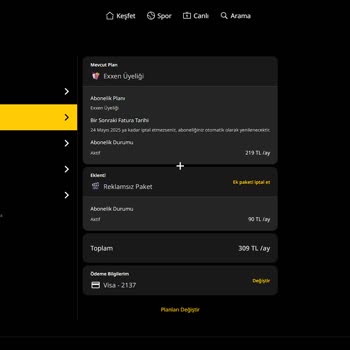 Exxen Reklamsız Paket Üyeliğimi İptal Edemiyorum, Çözüm Bekliyorum