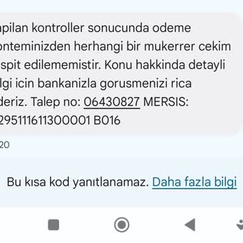 Migros Hemen'de Sanal Karttan Çift Çekim Ve İade Sorunu