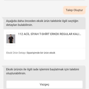 Eksik Gönderilen Sipariş Ve Yetersiz Müşteri Hizmetleri