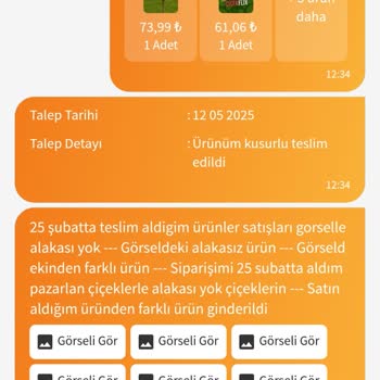 Yanlış Çiçek Gönderimi Ve İlgisiz Satıcı