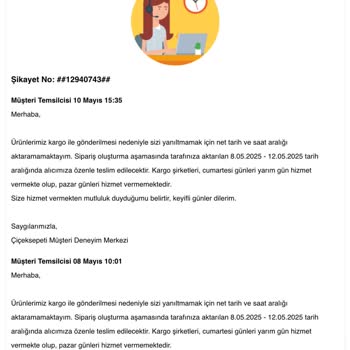 Anneler Günü Siparişim Haber Verilmeden İade Edildi, Hayal Kırıklığı Yaşadım