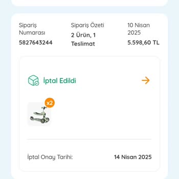 Ebebek Siparişim İptal Edildi Ve Para İadem Yapılmadı