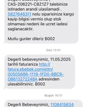 Ebebek Siparişim İptal Edildi Ve Para İadem Yapılmadı