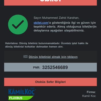 Satın Aldığım Otobüs Biletini Site Üzerinden Göremiyorum Ve Destek Alamıyorum