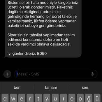 4050 TL Değerindeki Ürünüm Ortada Yok Firma Mesajlara Cevap Vermiyor