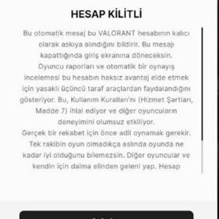 Crackli Oyun Sonrası Hesabım Haksız Yere Banlandı