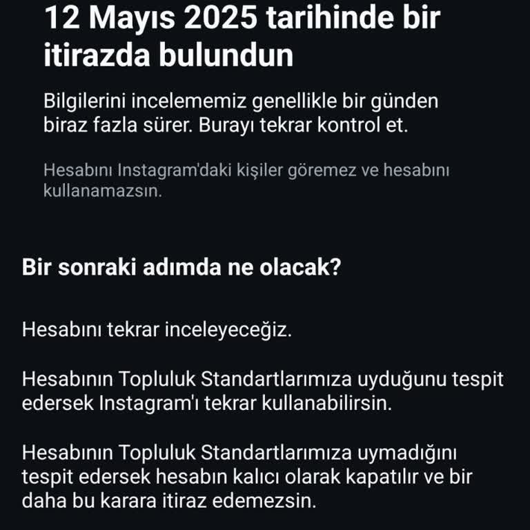 Instagram Hesabım Sebepsiz Yere Askıya Alındı, Mağduriyetimin Giderilmesini İstiyorum