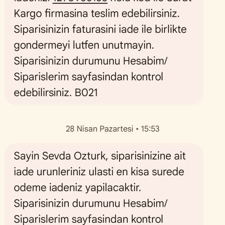 Yanlış Ürün Ve Numara Sonrası Haftalarca Yapılmayan Ücret İadesi Mağduriyeti