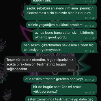 Anneler Günü Siparişim Zamanında Teslim Edilmedi Ve Yetersiz Bilgilendirme Yapıldı