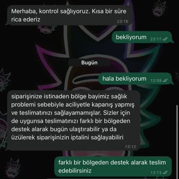 Anneler Günü Siparişim Zamanında Teslim Edilmedi Ve Yetersiz Bilgilendirme Yapıldı