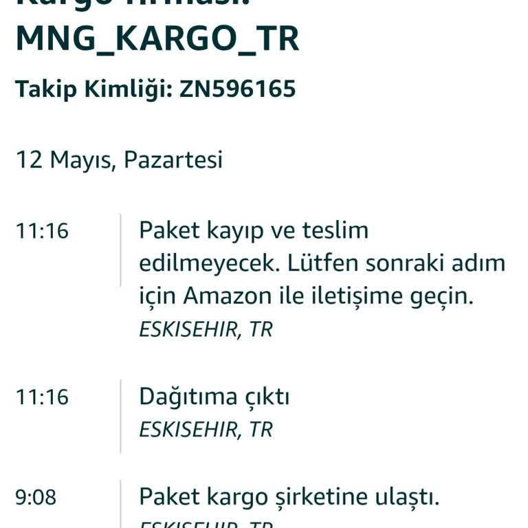 Kargom Kayboldu, MNG Kargo'dan Çözüm Bekliyorum