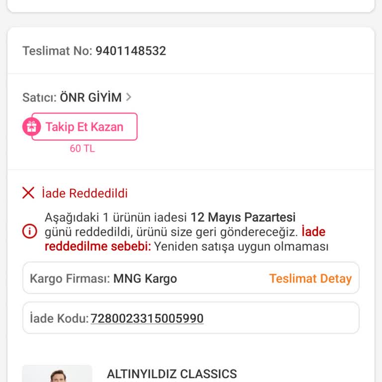 Trendyol Önr Giyim Mağduriyeti!
