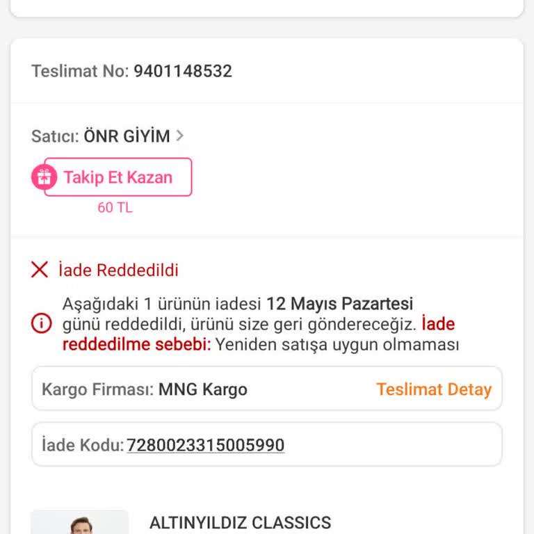 İade Ettiğim Ceketi Yırtık Diye Geri Gönderdiler Mağdur Oldum