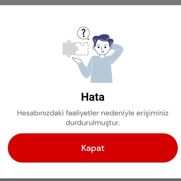 Hesabım Olağan Dışı Faaliyet Gerekçesiyle Kapandı, Kombine Alamıyorum Acil Çözüm Bekliyorum