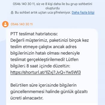 PTT SMS Dolandırıcı Şikayeti