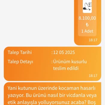 Hasarlı Ve İade Edilmiş Ürün Gönderimi: Sıfır Ürün Beklerken Hayal Kırıklığı