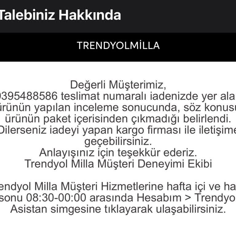 İade Ettiğim Ürünlerin Kaybolması Ve Müşteri Hizmetlerinin İlgisizliği