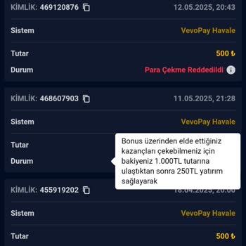Promosyon Kodunda Haksız Bakiye Silme Ve Ödeme Yapmama
