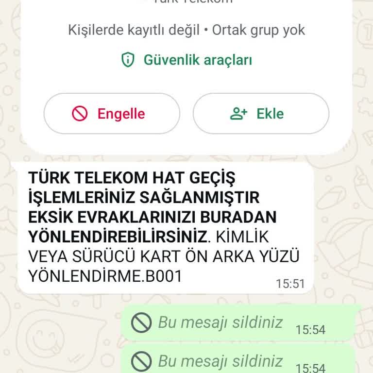 Turkcell Adıyla Arayıp Kimlik Bilgisi İsteyen Şüpheli Arama