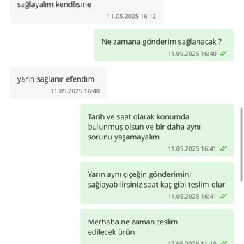 Anneler Günü Siparişim Teslim Edilmedi Ve İadesi Yapılmadı